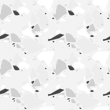 Terrazzo vector seamless pattern. Texture natural stone, granite, quartz, marble, glass and concrete.のイラスト素材