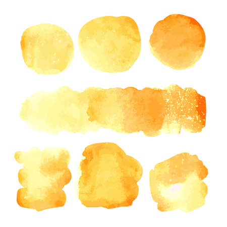 Watercolor autumn abstract hand painted background. Vector illustration.のイラスト素材
