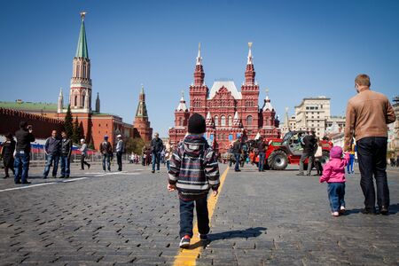 tourists to Red Square. center of Moscow.の写真素材