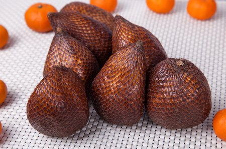 Salak fruit and clementines fruitの写真素材