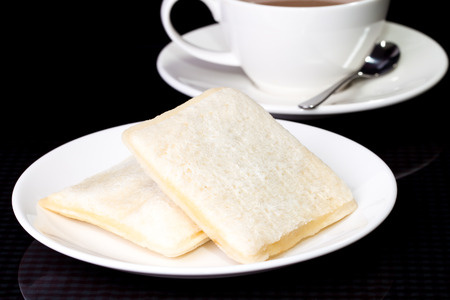Two Breakfast regular bread sandwichの写真素材