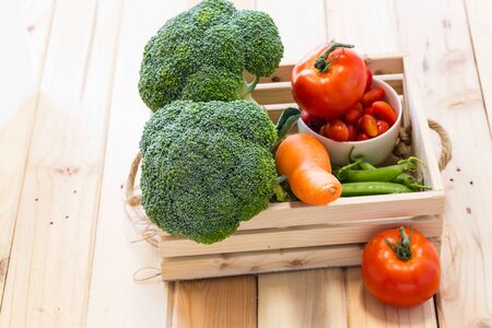 vegetables  in  basketの写真素材