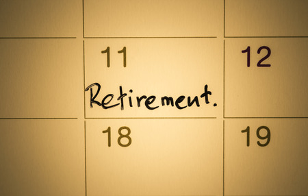 Mark on the calendar Retirement.の写真素材
