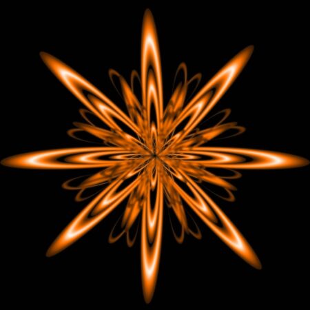 Abstract computer generated illustration of a flowerの写真素材