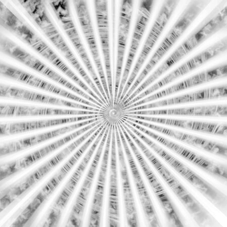 Abstract illustration background of a black and white beams converge to centerの写真素材