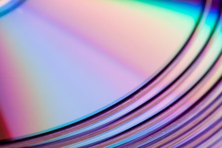 Many CD or DVD disks on each otherの写真素材