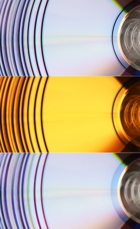 Many CD or DVD disks on each otherの写真素材