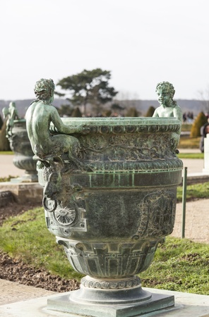 Sculptures in the garden of Versaille palace in Franceのeditorial素材