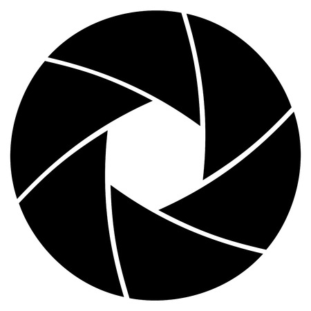 Simple illustration of camera lens aperture ringの写真素材