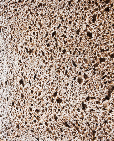 Closeup of a surface of frosty black bread