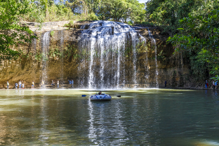 DA LAT, VIETNAM - FEBRUARY 20, 2018: Prenn waterfall in a national park in Da Lat, Vietnamのeditorial素材