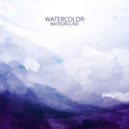 Beautiful abstract blue tone watercolor backgroundのイラスト素材