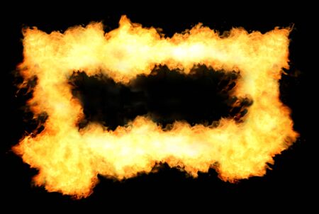 Fire flames frameの写真素材