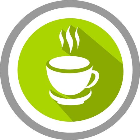 this is the icon of a cup of coffee. This ordinary coffee drink in a drink in the relax and leisure time.のイラスト素材