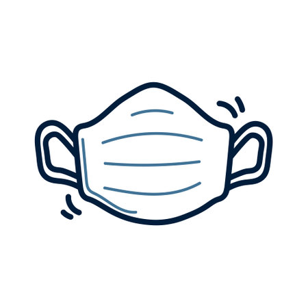 Medical mask icon. Coronavirus COVID-19 prevention.のイラスト素材