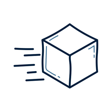 Box line style icon design, Delivery logistics transportation distribution and merchandise theme Vector illustrationのイラスト素材