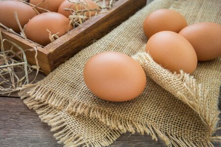 Eggs on sackcloth