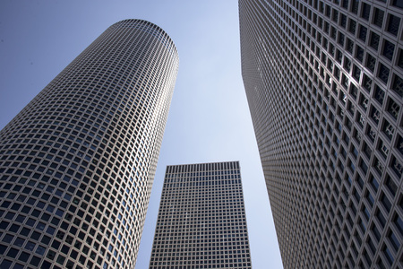 Modern office building, Tel-Aviv, Azrieli centerのeditorial素材