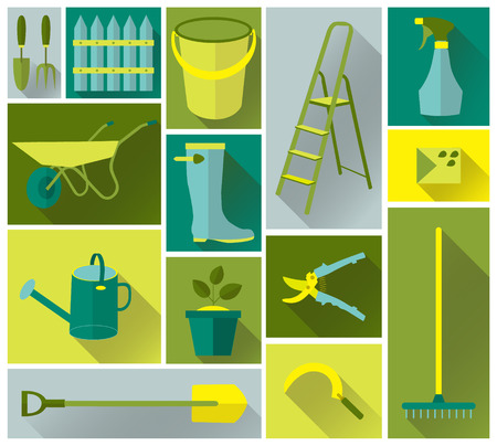 The set icons of tool garden のイラスト素材