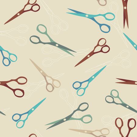 Vector seamless scissors patternのイラスト素材