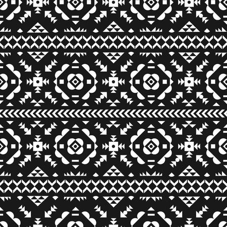 Tribal navajo seamless pattern. Aztec grunge abstract geometric art print. Ethnic hipster theme.のイラスト素材