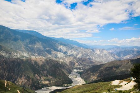 Landscape of mountains in Colombiaの写真素材