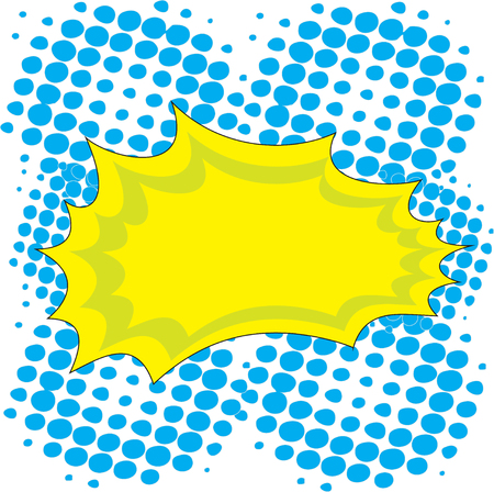 Blank Comic Speech Bubble In Pop-Art Style, Cartoonのイラスト素材