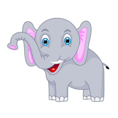 vector cute laughing elephant.のイラスト素材