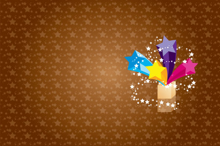 vector surprise wallpaper. rising stars from the carton.のイラスト素材