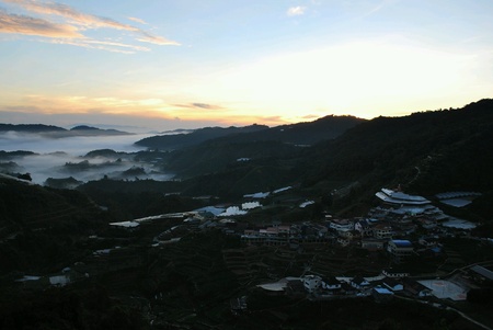 Sunrise in Cameron highland Malasiaの素材