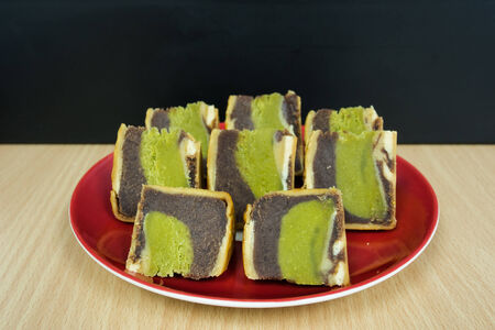 green tea mooncakeの写真素材