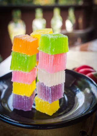 Colorful dessert for kidの写真素材