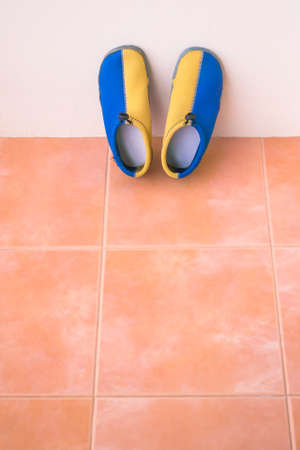 twin shoe for girl go to excerciseの写真素材