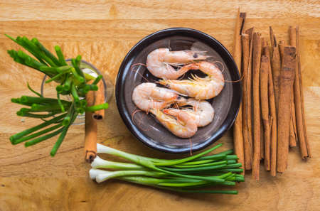steamed shrimp with herb,  Thai Foodの写真素材