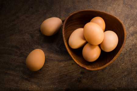 still life with eggs on grunge background