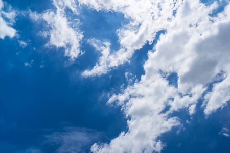Background from white cloud and clear blue sky