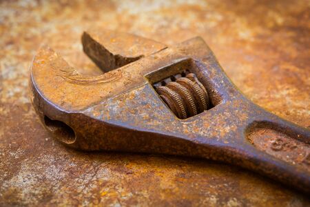 Still life with dirty tools on hard workの写真素材