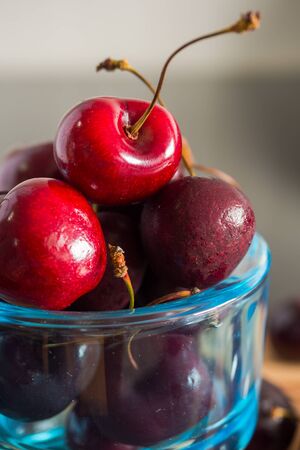 Organic colorful cherries for healthy life, Still life