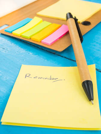 Reminder paper for business worker