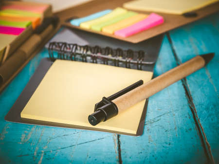 Reminder paper for business worker,Vintage styleの写真素材