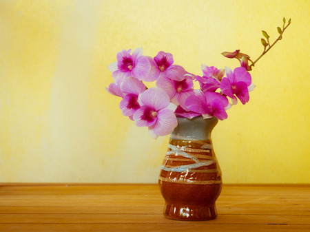 Still life with soft flower in  vintage vaseの写真素材