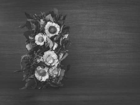 Still life with pattern of dry flowers, Vintage styleの写真素材