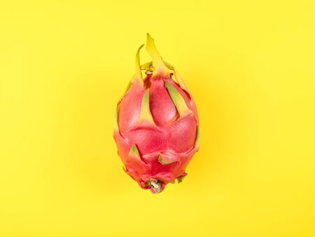 The fresh dragon fruit on isolated white background is a fruit that is highly beneficial to the bodyの写真素材