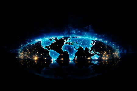 Abstract pattern from data wireless  technology  backgroundの素材