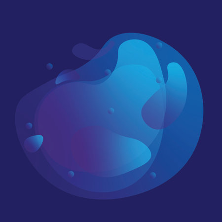 Abstract Liquid Element Graphic Gradient Flat Style Design Isolated On White Backgroundのイラスト素材