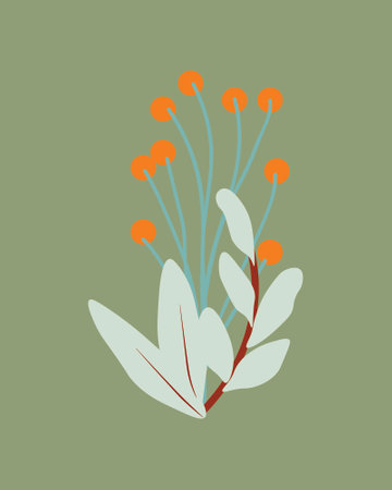 Composition of flowers, bouquet, vector flowers, graphic flowersのイラスト素材