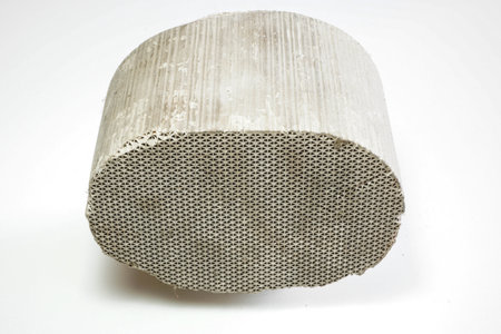 catalytic converter White background, reduce pollution,Closeupの写真素材