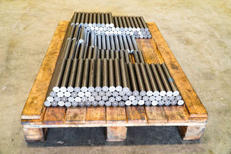 Round steel shaft, raw material for automotive partsの写真素材