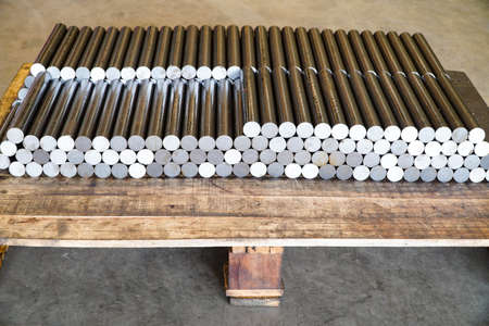 Round steel shaft, raw material for automotive partsの写真素材
