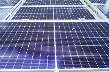 solar panels on a white background,solar power concept